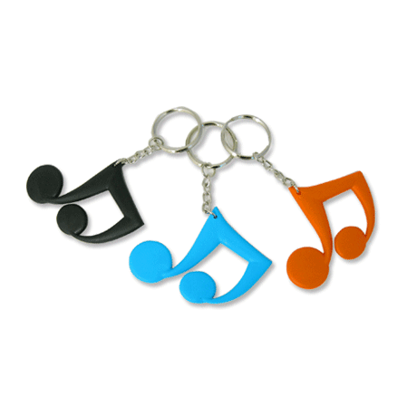 Image of vendor-unknown Products,Music Gifts,Music Gifts for Kids Beamed Quaver Keyrings - Assorted Colours