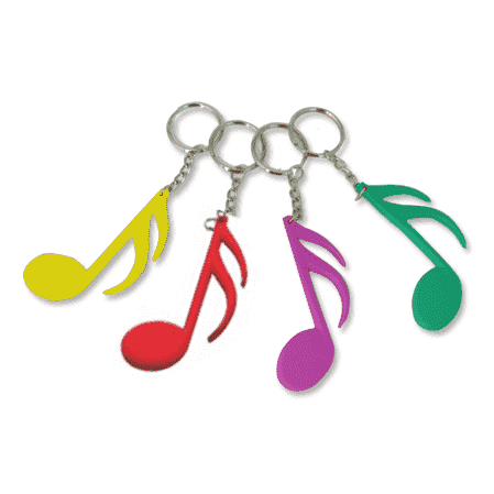Image of Music Bumblebees Products,Music Gifts,Music Gifts for Kids Semiquaver Keyrings Key Chain - Assorted Colours