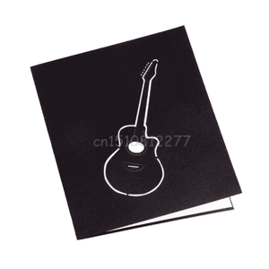 3D Pop Up Music Guitar Greeting Card Christmas Valentine Birthday Invitation