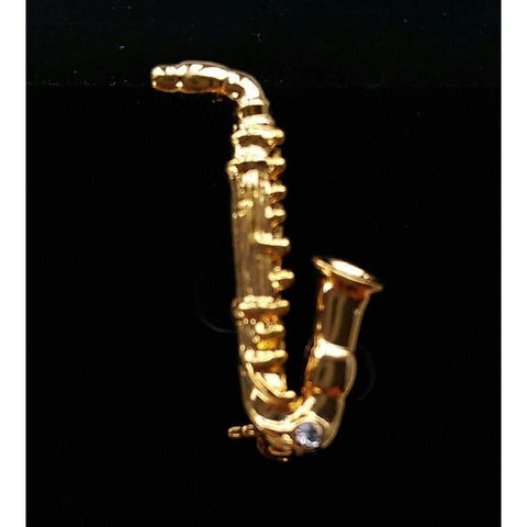 Image of Music Bumblebees Products,Music Gifts,New Arrivals,Mother's Day Gifts,For Her Saxophone Golden Brooch / Pin