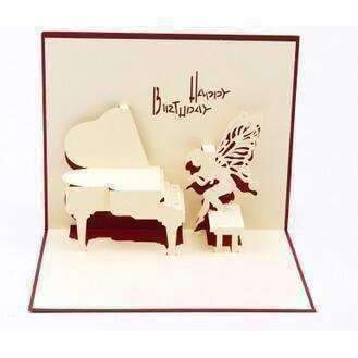 Image of vendor-unknown Products,Music Gifts,New Arrivals Music Themed 3D Piano Pop-up Birthday Card with Envelope