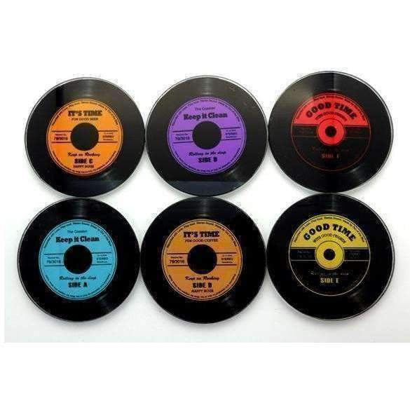Music Bumblebees Products,Music Gifts,New Arrivals Music Themed Glass Record Coasters