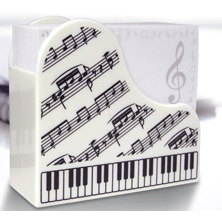Image of Music Bumblebees Products,Music Stationery,For Teachers,Music Gifts Piano Shaped Memo Holder