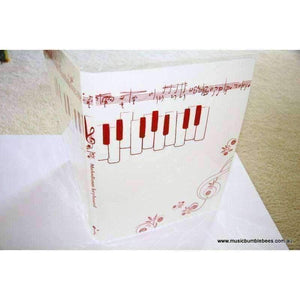 A4 Clear Display Folder (20 pockets) - Music Score White