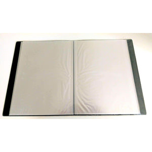 A4 Clear Display Folder (40 pockets) - Music Notes Black