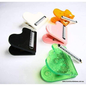 Music Bumblebees Products,Music Stationery,Music Gifts Black Magnetic Piano Shape Clip with Pen