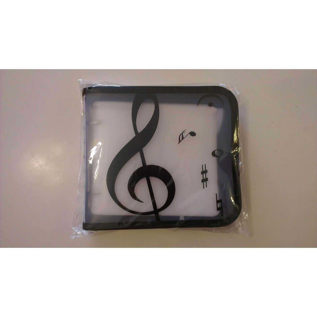 vendor-unknown Products,Music Stationery,Music Gifts,For Students,For Teachers Music Designed 24 Pockets CD/DVD Holder - Black