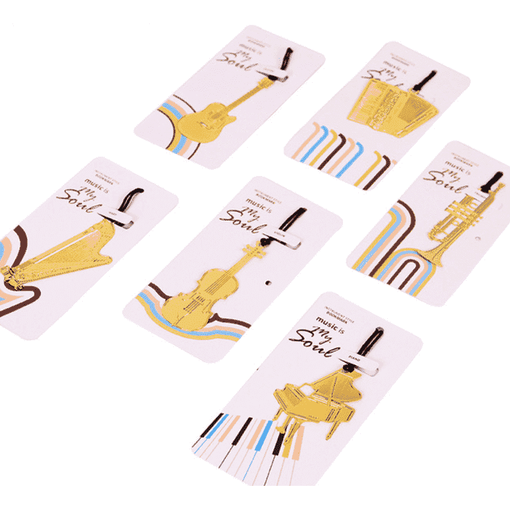 Music Bumblebees Products,Music Stationery,Music Gifts,New Arrivals Grand Piano Music Themed Gold Metal Bookmark Piano Guitar Bookmark