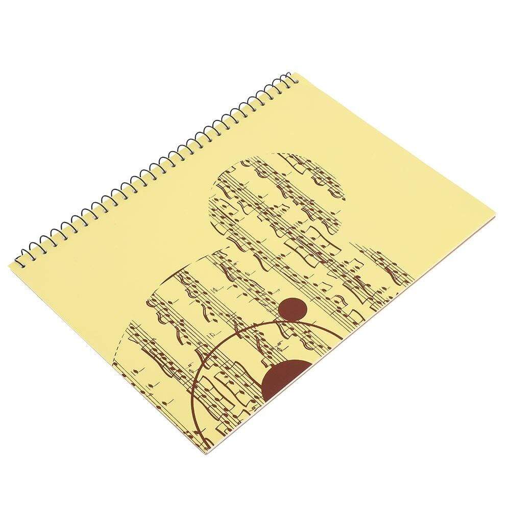 Music Bumblebees Products,Music Stationery,New Arrivals,For Teachers Large Music Themed Spiral Bound Notebook
