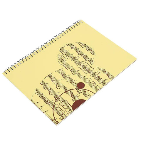 Image of Music Bumblebees Products,Music Stationery,New Arrivals,For Teachers Large Music Themed Spiral Bound Notebook