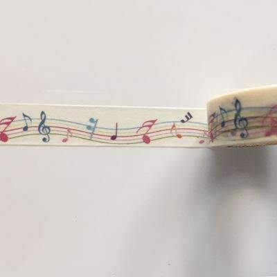 vendor-unknown Products,Music Stationery,New Arrivals Music Notes Music Themed Sticky Tape Small - Music Notes and Piano Keyboard