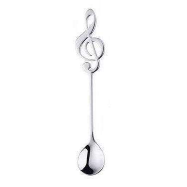 Image of Music Bumblebees Spoon Music Themed G Clef Stainless Steel Spoon