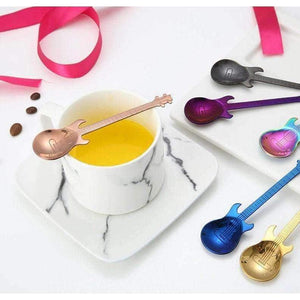 Music Themed Guitar Stainless Steel Spoon