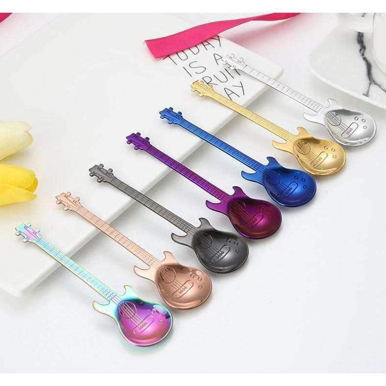 Music Bumblebees Spoon Music Themed Guitar Stainless Steel Spoon