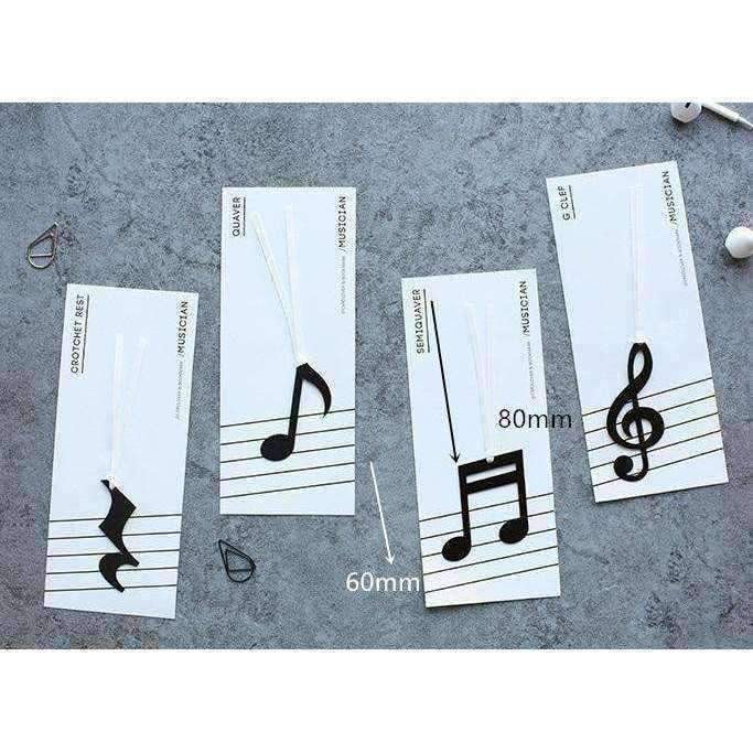 Music Bumblebees Treble Clef Music Themed Black Music Note Bookmarks