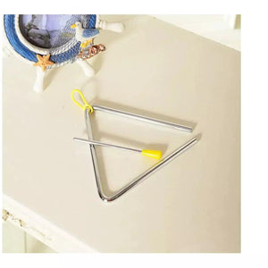 7 Inch 20cm Steel Triangle Percussion Instrument with Beater and Holder