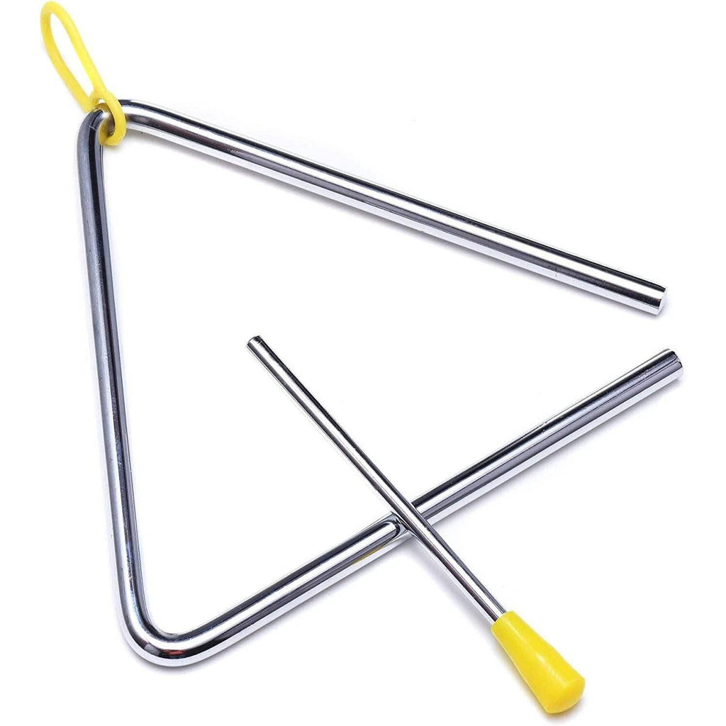 7 Inch 20cm Steel Triangle Percussion Instrument with Beater and Holde ...