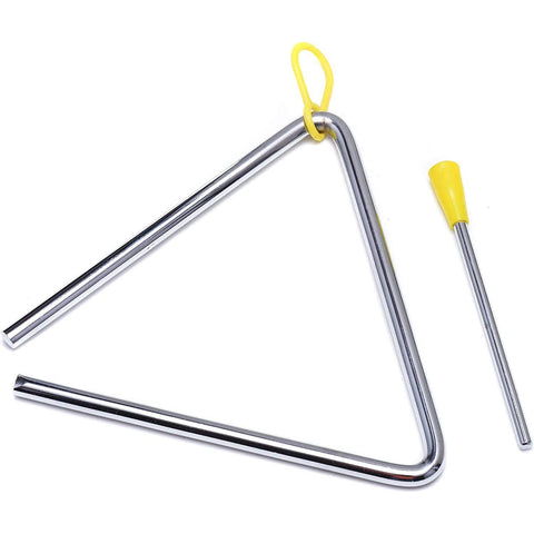 Image of Music Bumblebees Triangle 7 Inch 20cm Steel Triangle Percussion Instrument with Beater and Holder