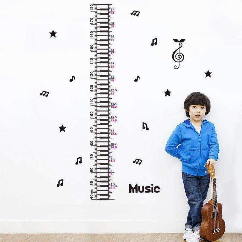 Music Bumblebees Wall Stickers Piano Growth Chart Wall Stickers Music Themed