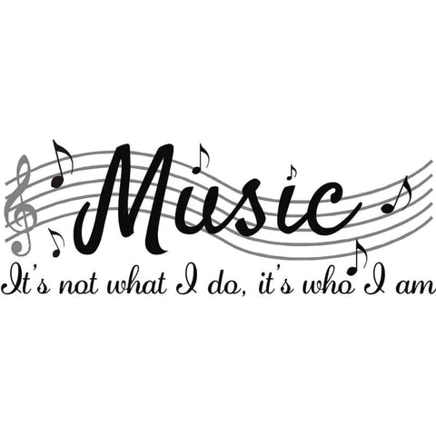 Image of Music Bumblebees Wall Stickers Wall Stickers Music Themed Home Decor - It's Not What I Do, It's Who I am