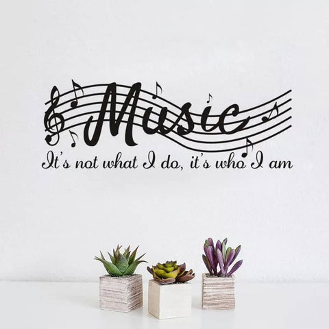 Image of Music Bumblebees Wall Stickers Wall Stickers Music Themed Home Decor - It's Not What I Do, It's Who I am